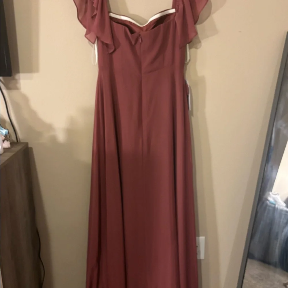 AZAZIE SUE
Desert Rose A-Line Off the Shoulder Chiffon Convertible Dress - Picture 9 of 13